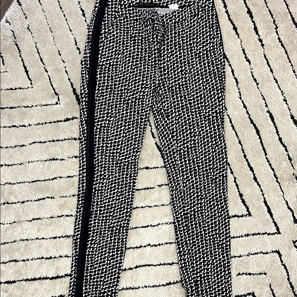 Stylish Black and White Patterned Pants
